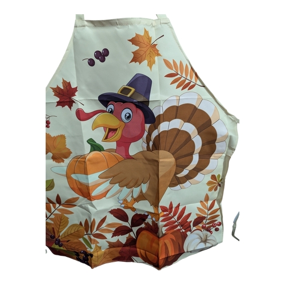 Adult one size Festive Turkey Apron fall autumn thanksgiving a-007 - Picture 2 of 5